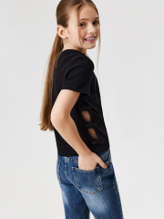 20240510025 Блузка детская для девочек Krassula черный ACOOLA Kids