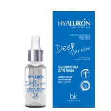 031968  Belkosmex HYALURON Deep Hydration. Сыворотка для лица «Интенсивное увлажнение до 24 часов», 30мл