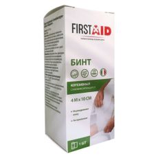 Бинт FirstAid когезивный самофиксирующийся 4м х 10см