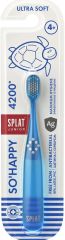Зубная щетка Splat ULTRA 4200 Junior для детей, инновационная, с ионами серебра, голубой