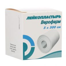 6582177 Лейкопластырь Верофарм рулонный 5 х 500 см на тканной основе