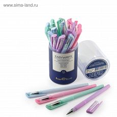 3979185 Ручка шариковая EasyWrite Zefir, узел 0.5 мм, синие чернила, матовый корпус Silk Touch, МИКС
