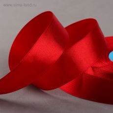 2968293 Лента атласная, 25 мм × 33 ± 2 м, цвет красный №065