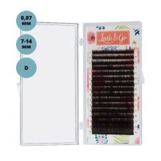 Lash&Go Ресницы на ленте Микс 16 линий 7-14 мм, D, 0,07 мм, эспрессо