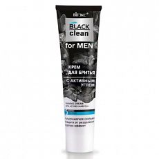 027963 Витэкс BLACK CLEAN for MEN. Крем для БРИТЬЯ с активным углём, 100 мл