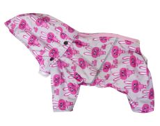Зооник Комбинезон с капюшоном, размер S (ДИ19см, ОГ38см, ОШ26см), розовый