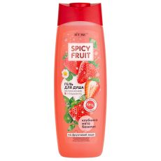 033550 Витэкс Spicy FRUIT. Гель для душа на фруктовой воде Увлажнение & Гладкость КЛУБНИКА-МЯТА-БАЗИЛИК, 515 мл