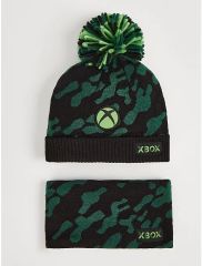 Xbox Camouflage Print Hat and Snood Set