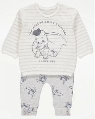 Disney Dumbo Smile Striped Top and Joggers Outfit