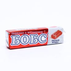ЦЕНА ЗА 4 УПАКОВКИ! 9188688 Леденцы БОБС лесные ягоды, витамин С, в упаковке 10 шт