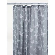 Grey Butterfly Shower Curtain