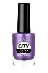 Лак для ногтей GR City Color Nail Lacquer (0-100) Фиолетовый металлик (060)