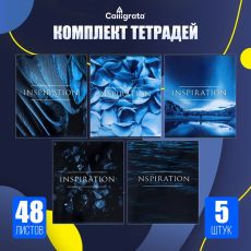 9243543 Комплект тетрадей из 5 штук, 48 листов в клетку Calligrata 