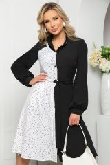 П5281 Платье LADY TAIGA Блэк энд вайт