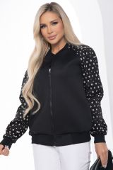 Б10036 Бомбер LADY TAIGA Чёрный