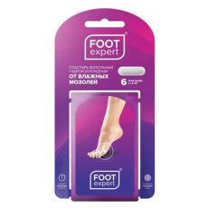 Пластырь Foot Expert гидроколлоидный от влажных мозолей 2 см х 6 см 6 шт
