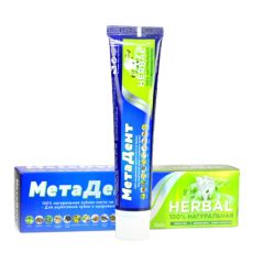 MetaDent Зубная паста: крепкие зубы, здоровые десна, защита / Herbal, вкус трав, 100 г