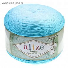 4961533 Пряжа "Bella Ombre Batik" 100% хлопок 250гр/900м (7409 бирюзовый)
