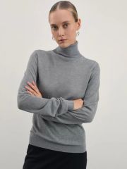 4421660860-38 *водолазка женская - *** ZARINA серый меланж