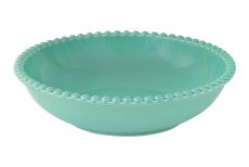 Тарелка суповая, 20х5 см, фарфор P, зелено-голубая, Бусины, Tiffany, 62487