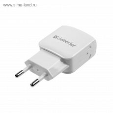 4991469 Сетевое зарядное устройство Defender EPA-13, 2 USB, 2.1 А, белое