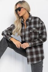 Б12990М Рубашка LADY TAIGA Коричневая