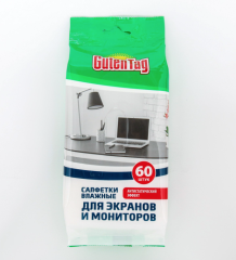 Влажные салфетки Guten Tag, для экранов монитора, 60 шт. 7992205
