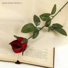 ЦЕНА ЗА 10 ШТ! 482691 Цветы искусственные роза 63 см d-5 см красная