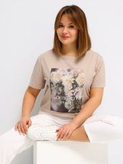 479084 Апрель Футболка бежевый