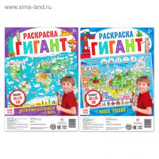 4785584  			 Набор раскрасок гигантов «Мир вокруг меня», 2 шт.