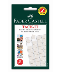 2689540 Клеящие подушечки Faber-Castell TACK-IT белые, 90 штук /упаковка, 50 г, блистер