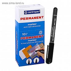 РЯД 10 ШТ! 2000795 Маркер Centropen 2836 перманентный, 1.0 мм, чёрный
