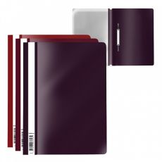 7627180 Набор папок-скоросшивателей А4, ErichKrause Matt Blackberry Marsala, 180 мкм, 3 штуки, ароматизированные, с теснением, прозрачный верх, микс