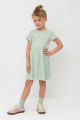 503249 CROCKID Платье пастельно-зеленый, милые цветочки
