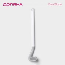 9691500 Ёрш для унитаза силиконовый Доляна, 7×4×39 см, цвет серый