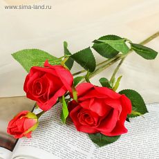 4142853 Цветы искусственные "Роза Глория" 8*48 см, красная