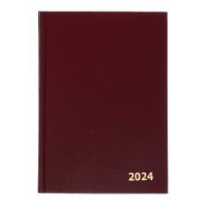 Ежедневник датированный 2024 года А5 168 листов, бумвинил, Бордо 7609085