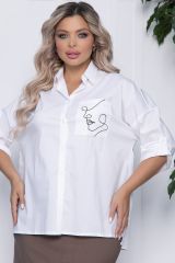 Б10856 Рубашка Незабудка LADY TAIGA Белая