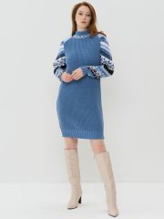 Платье женское 5232-2495 зимнее утро/антрацит/белый VAY
