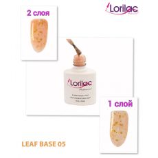 Каучуковая база для гель-лака с поталью Lorilac № 5 10 ml