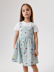 20220360016 Сарафан джинсовый детский для девочек Muska голубой ACOOLA Kids