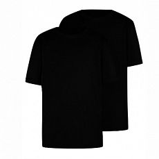 Black Crew Neck School T-Shirt 2 Pack
