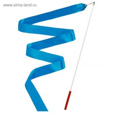 3807362 Лента гимнастическая с палочкой, 4 м, цвет голубой