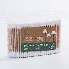 5469807 Ватные палочки, пакет 300 шт., деревянные