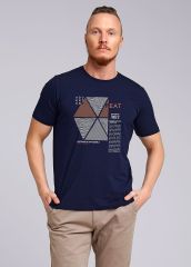 415868 CLEVER Футболка т.синий