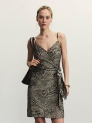 ZR2505012911-257 платье женское коричневый абстракция ZARINA