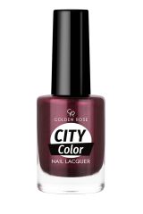 Лак для ногтей GR City Color Nail Lacquer (0-100) Темно-бордовый (056)