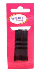 Dewal Beauty Невидимки для волос N-12BLACK, волна, 50 мм, черный, 12 шт
