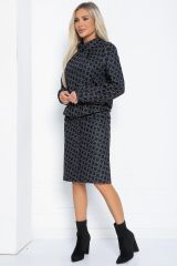 К12158-3 Костюм (Джемпер+Юбка) LADY TAIGA Синий