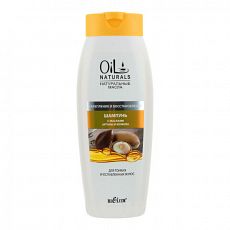 020590 Белита OIL NATURALS. Шампунь с маслами АРГАНЫ и ЖОЖОБА для тонких ослабленных волос УКРЕПЛЕНИЕ и ВОССТАНОВЛЕНИЕ, 430 мл